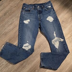 Levi's Blue 501 Button-Fly Jeans